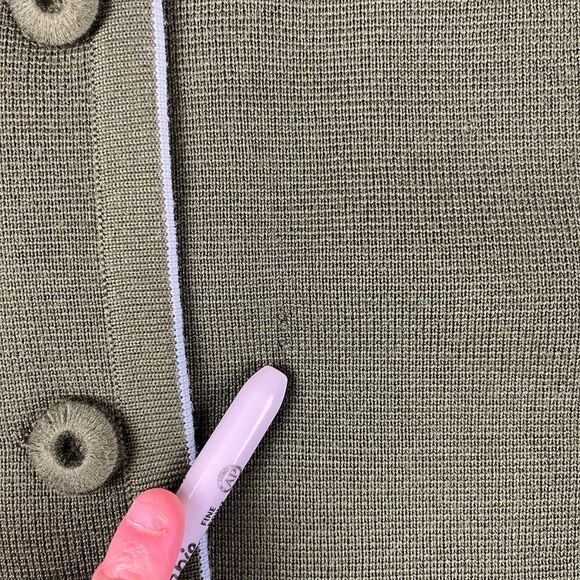 Vtg 60's St. Andrews 100% Pure Zephyr Wool Knitted Cardigan Skirt Set Green 16 - Picture 5 of 15